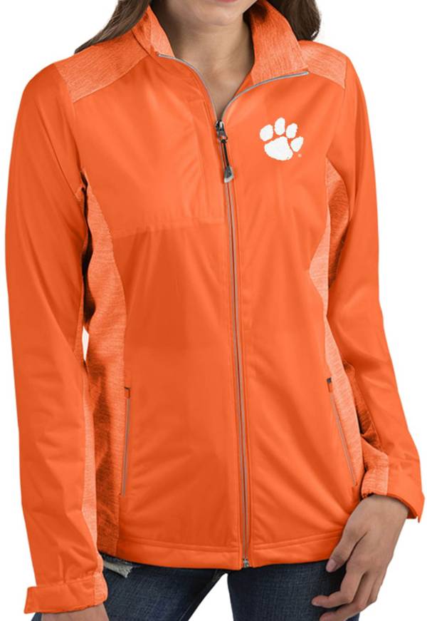 Antigua Women's Clemson Tigers Orange Revolve Full-Zip Jacket