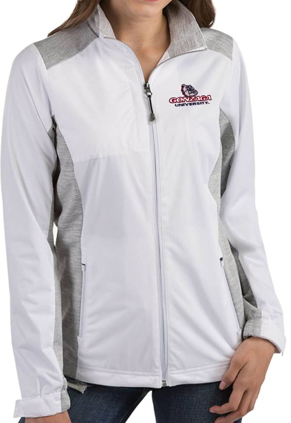 Antigua Women's Gonzaga Bulldogs Revolve Full-Zip White Jacket product image