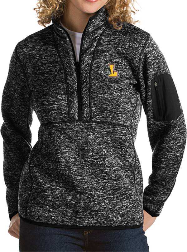 Antigua Women's Loyola Chicago Ramblers Fortune Pullover Black Jacket