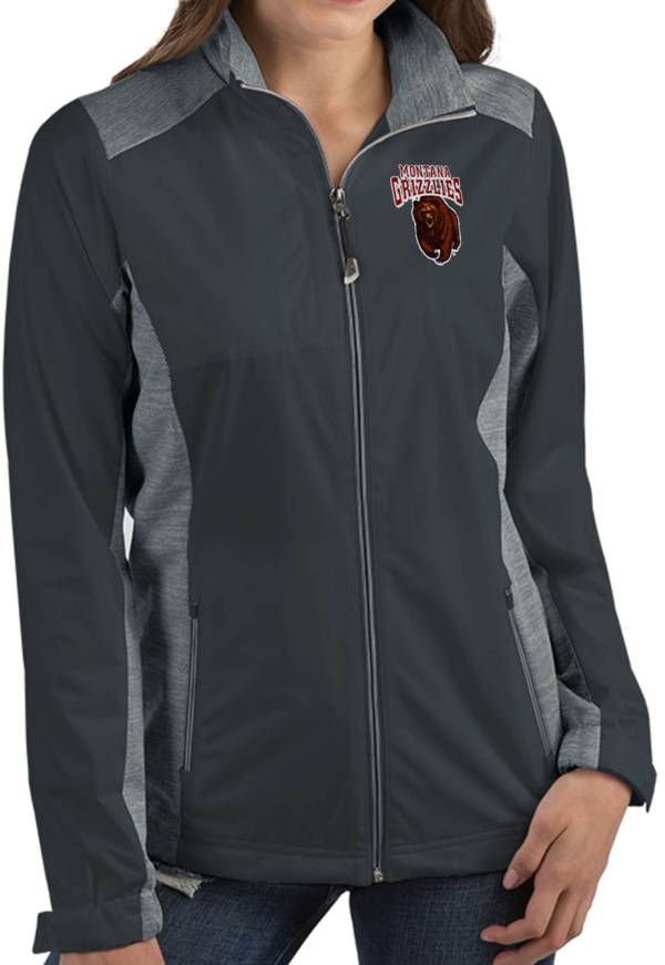 Antigua Women's Montana Grizzlies Grey Revolve Full-Zip Jacket