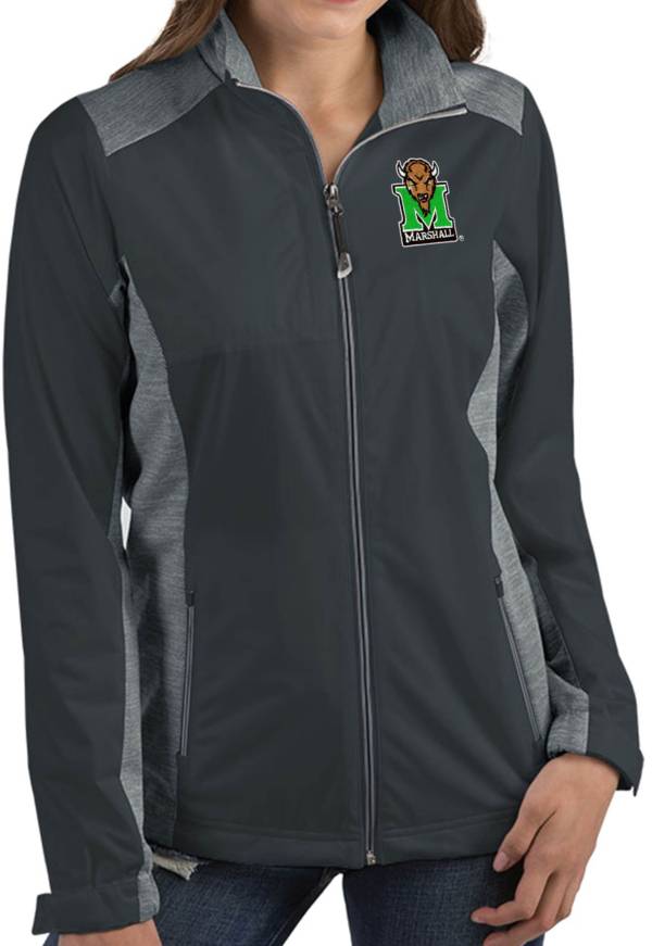 Antigua Women's Marshall Thundering Herd Grey Revolve Full-Zip Jacket