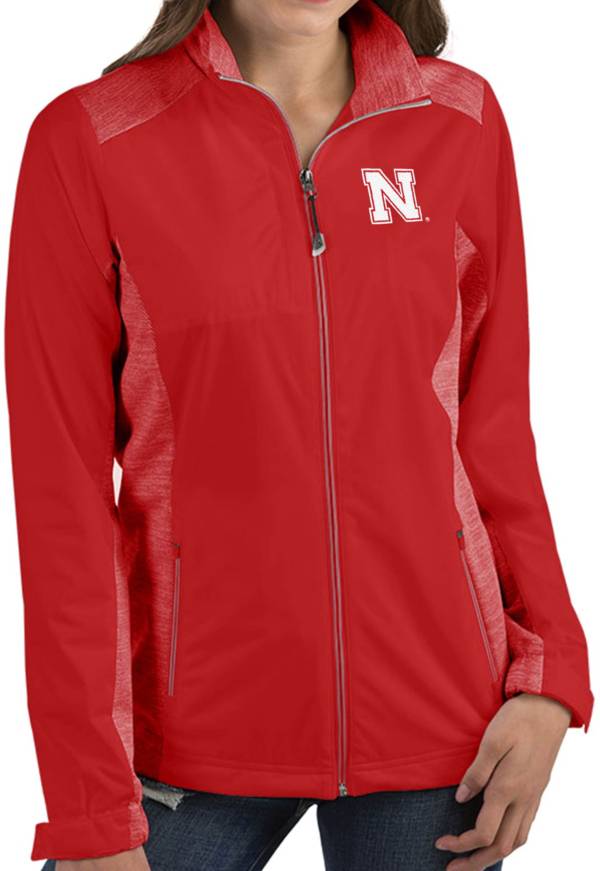 Antigua Women's Nebraska Cornhuskers Red Revolve Full-Zip Jacket