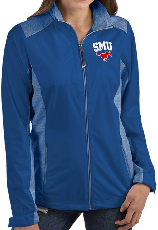 Antigua Women's Southern Methodist Mustangs Blue Revolve Full-Zip Jacket