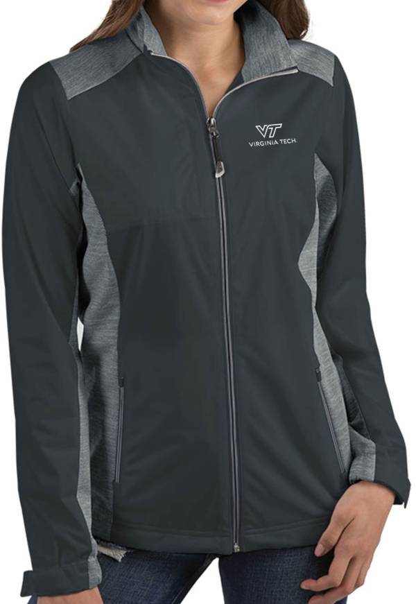 Antigua Women's Virginia Tech Hokies Grey Revolve Full-Zip Jacket