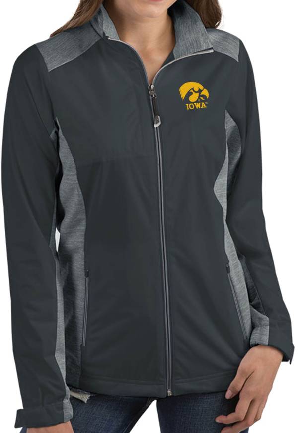 Antigua Women's Iowa Hawkeyes Grey Revolve Full-Zip Jacket