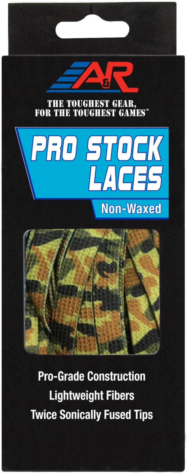 A&R Pro-Stock Non-Waxed Camo Hockey Skate Laces