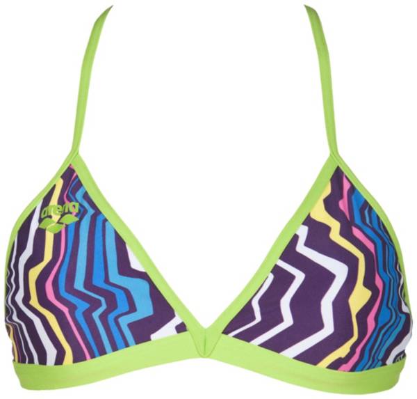 arena Women's Zig Zag MaxLife Tie Back Bikini Top