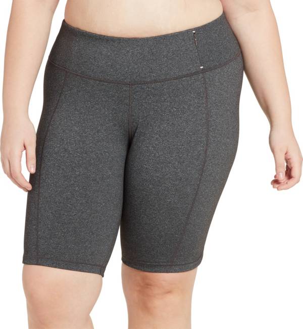 CALIA Women's Plus Size Essential Heather Bike Shorts