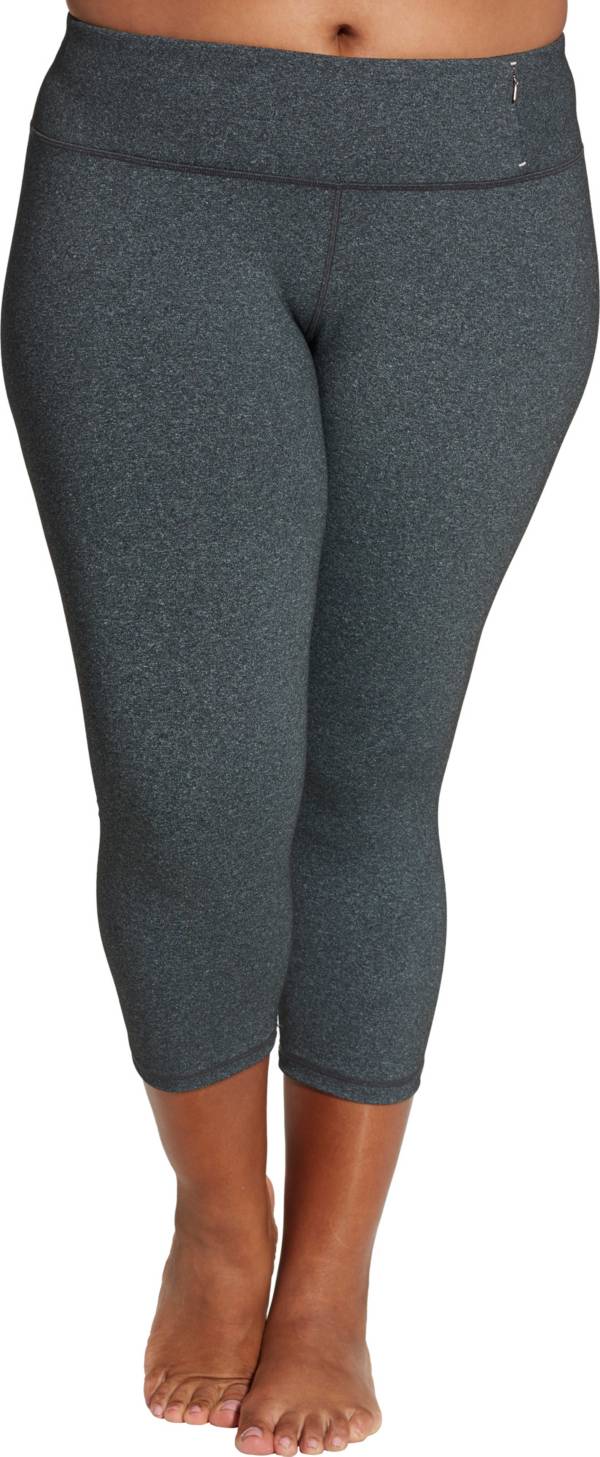 CALIA Women's Plus Size Heather Essential No Seam Capris