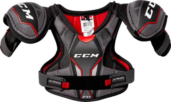 Details about   CCM Youth QLT Edge Ice Hockey Shoulder Pads Size S M Black 