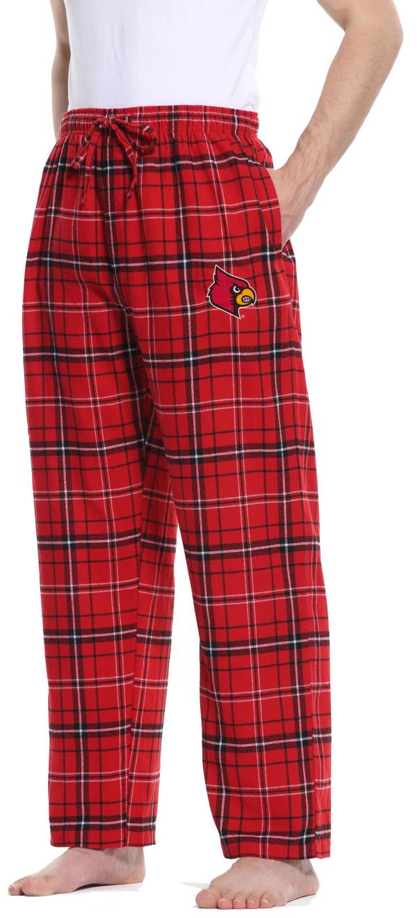 Concepts Sport Louisville Cardinals Mens Pajama Pants Plaid Pajama Bottoms 