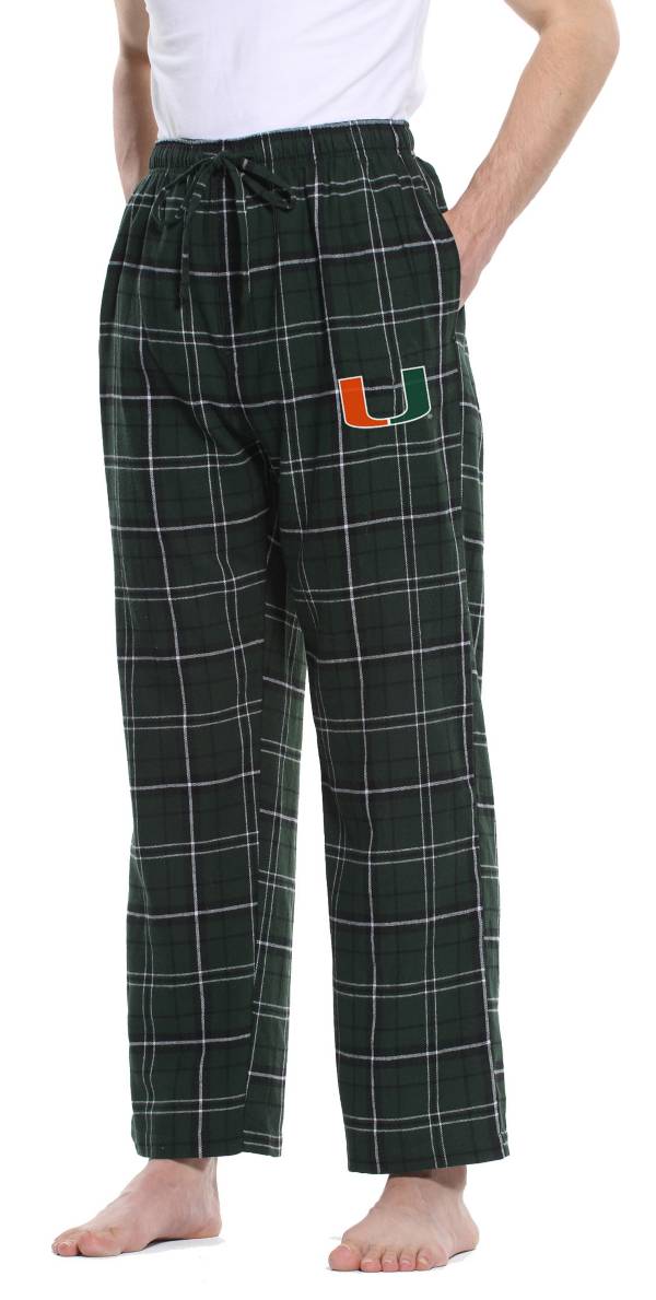 Concepts Sport Men's Miami Hurricanes Green/Black Ultimate Sleep Pants product image
