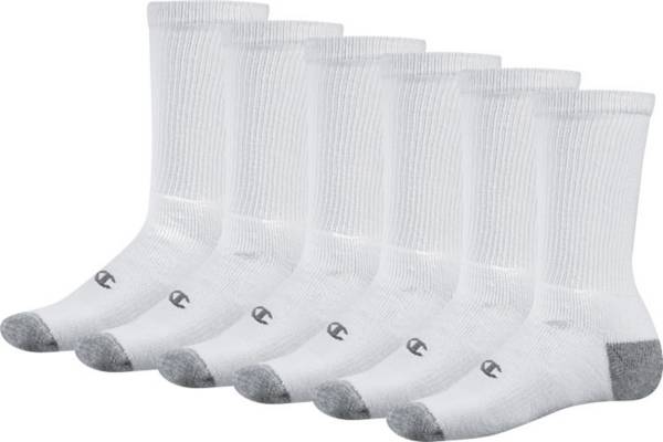 Champion Men's Double Dry Performance Crew Socks - 6 Pack