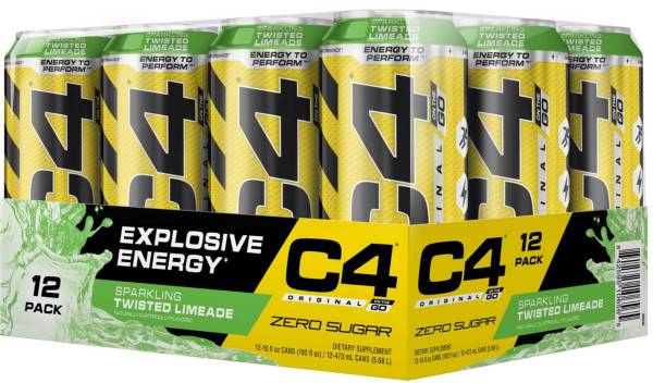 Cellucor C4 On The Go Pre-Workout Drink Sparkling Limeade 12-Pack