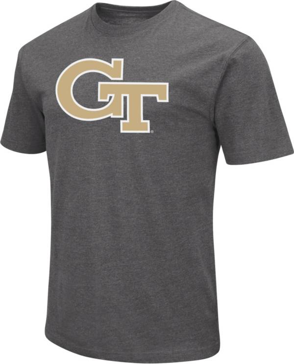 Colosseum Men's Georgia Tech Yellow Jackets Grey Dual Blend T-Shirt