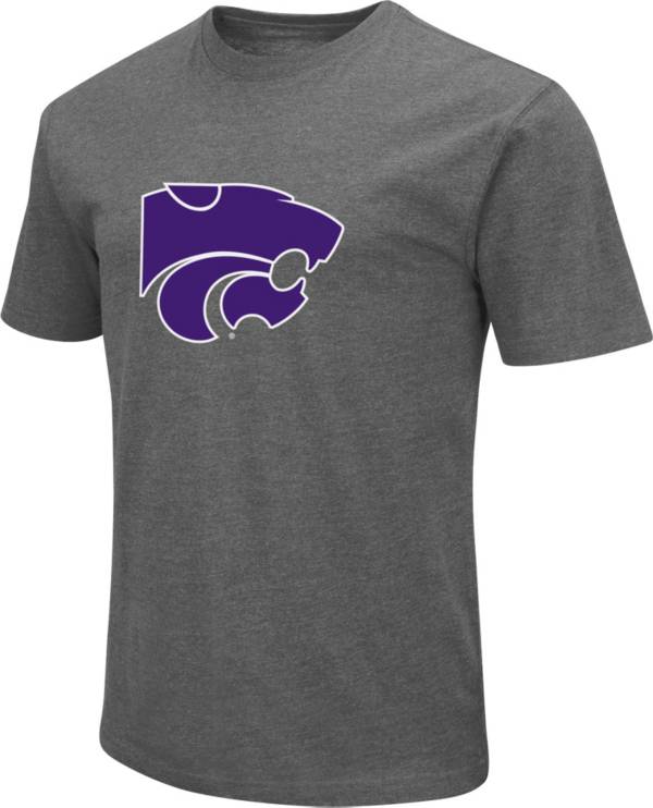 Colosseum Men's Kansas State Wildcats Grey Dual Blend T-Shirt