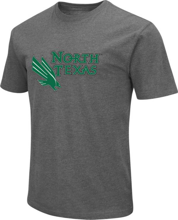 Colosseum Men's North Texas Mean Green Grey Dual Blend T-Shirt