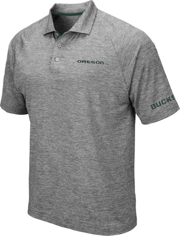 Colosseum Men's Oregon Ducks Grey Chip Shot Polo