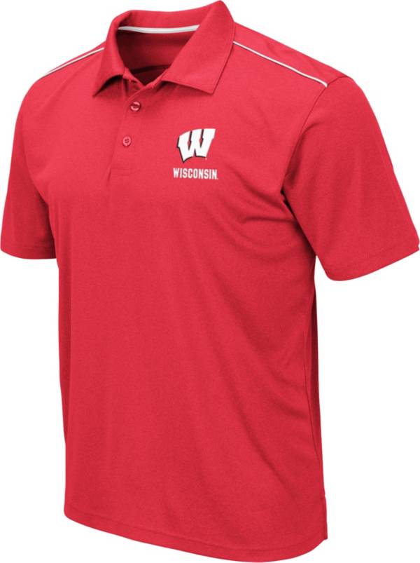 Colosseum Men's Wisconsin Badgers Red Eagle Polo