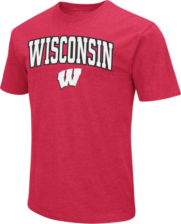 Colosseum Men's Wisconsin Badgers Red Dual Blend T-Shirt