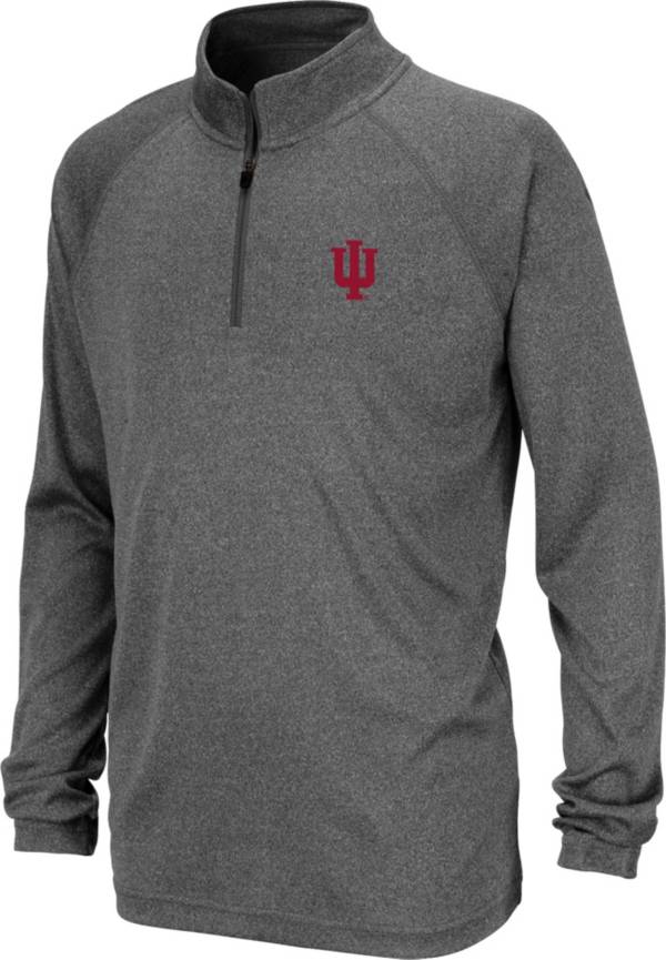 Colosseum Youth Indiana Hoosiers Grey Quarter-Zip Shirt