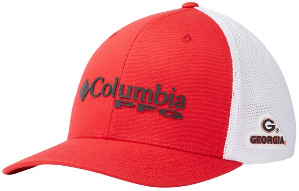 Columbia Men's Georgia Bulldogs Red PFG Mesh Fitted Hat