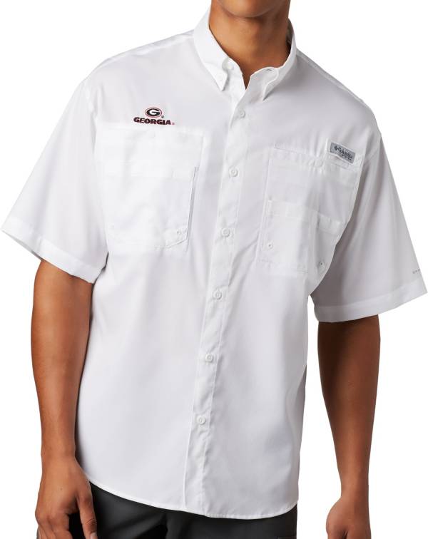 Columbia Men's Georgia Bulldogs Tamiami Performance White Shirt