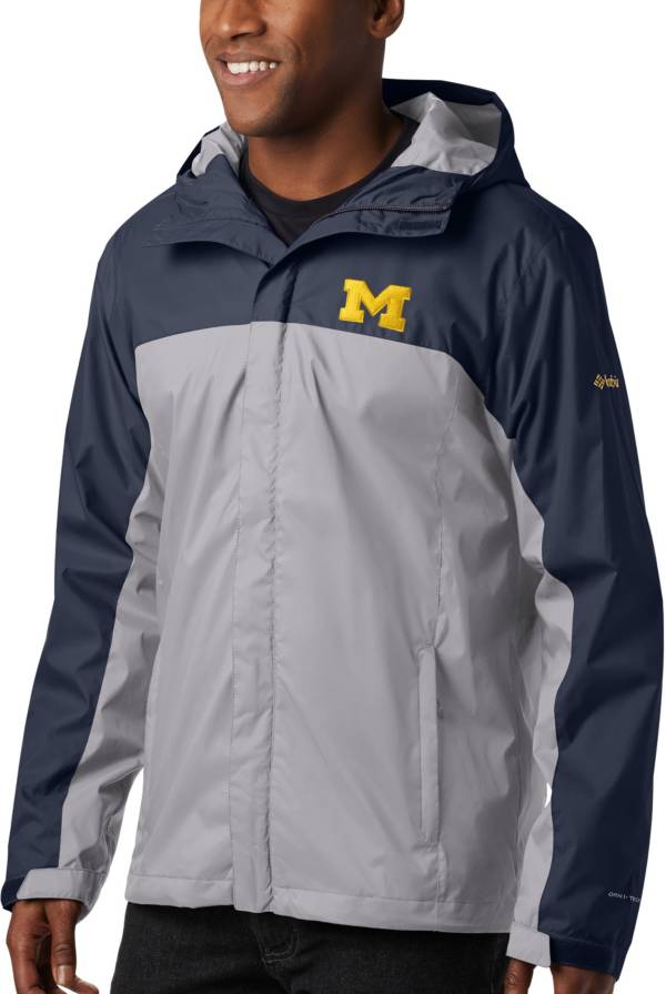 Columbia Men's Michigan Wolverines Blue/Grey Glennaker Storm Jacket product image