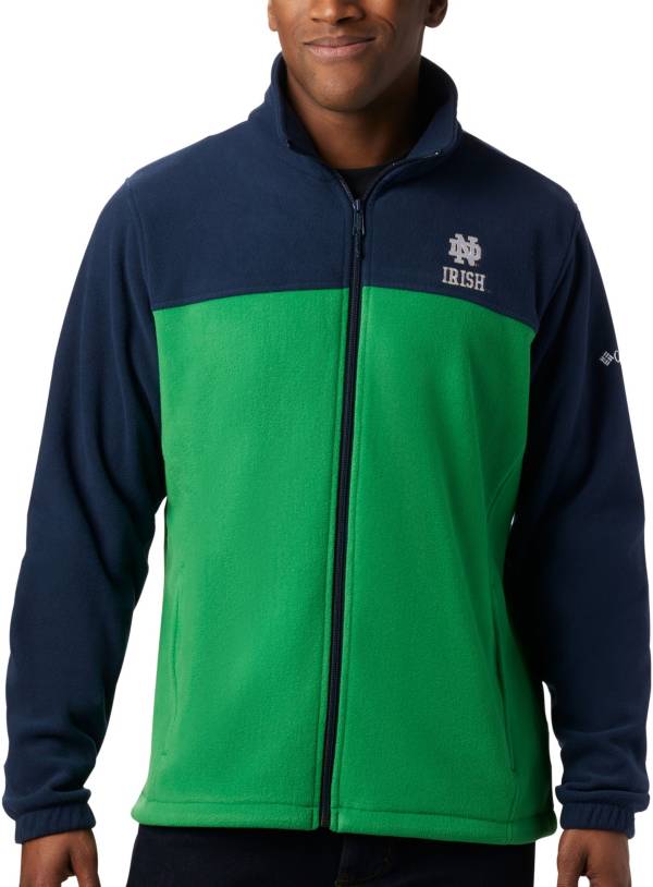 Columbia Men's Notre Dame Fighting Irish Navy Flanker Full-Zip Fleece Jacket