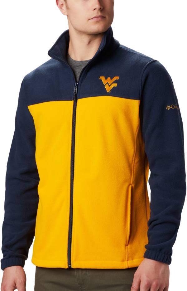 Columbia Men's West Virginia Mountaineers Blue Flanker Full-Zip Fleece Jacket