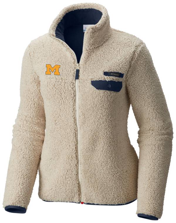 Columbia Women's Michigan Wolverines Mountainside Full-Zip White Jacket