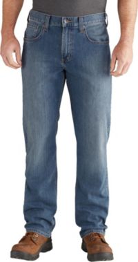 Carhartt jeans men's relaxed straight fit weathered duck black denim work $49.99 