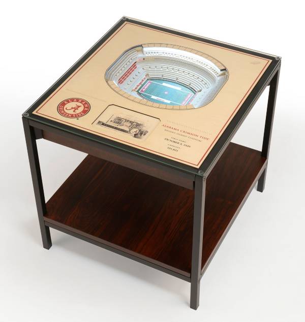 You The Fan Alabama Crimson Tide 25-Layer StadiumViews Lighted End Table product image