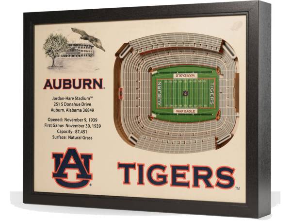 You the Fan Auburn Tigers 25-Layer StadiumViews 3D Wall Art