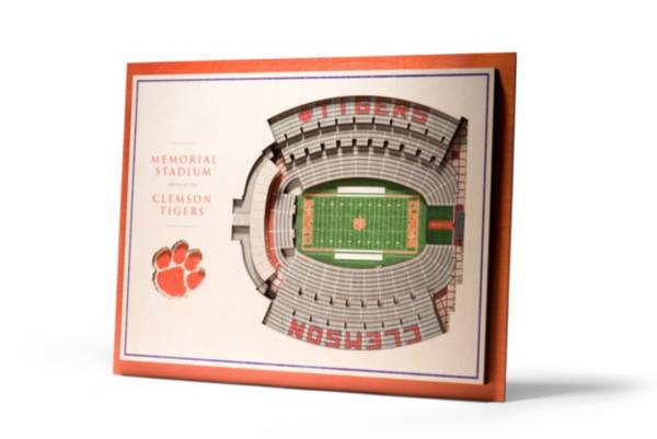 You the Fan Clemson Tigers 5-Layer StadiumViews 3D Wall Art