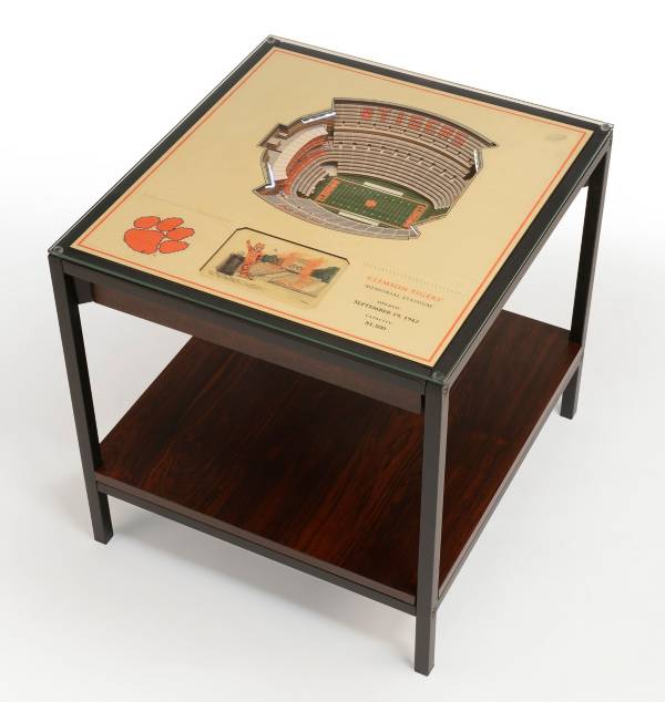 You The Fan Clemson Tigers 25-Layer StadiumViews Lighted End Table