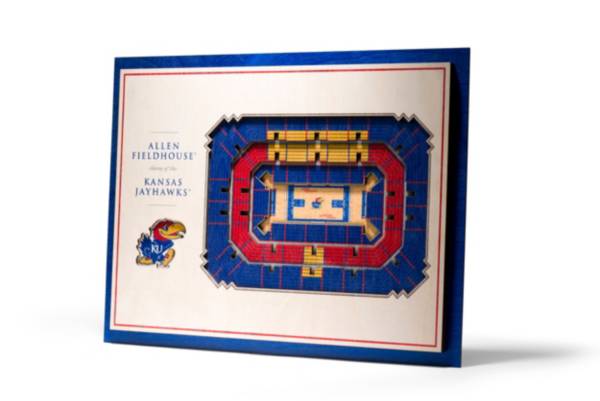 You the Fan Kansas Jayhawks 5-Layer StadiumViews 3D Wall Art