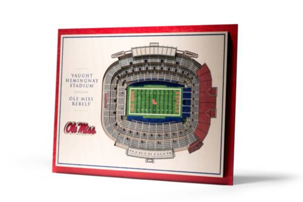 You the Fan Ole Miss Rebels 5-Layer StadiumViews 3D Wall Art
