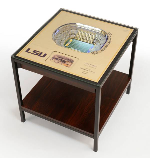 You The Fan LSU Tigers 25-Layer StadiumViews Lighted End Table