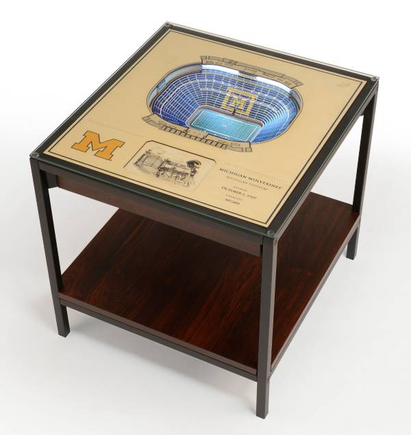 You The Fan Michigan Wolverines 25-Layer StadiumViews Lighted End Table