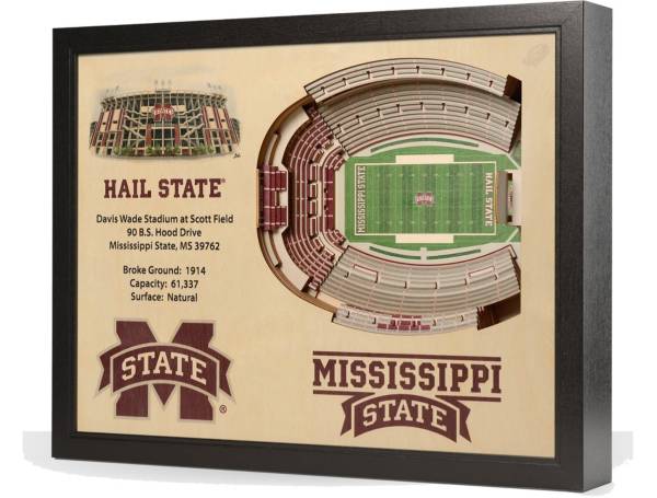 You the Fan Mississippi State Bulldogs 25-Layer StadiumViews 3D Wall Art