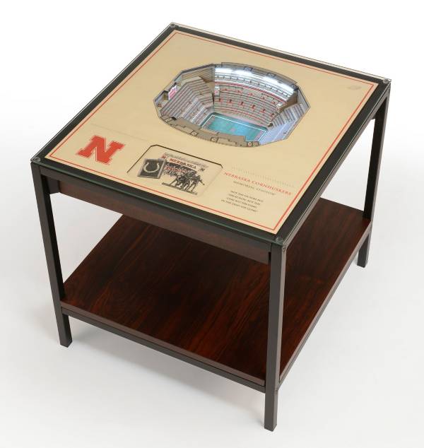 You The Fan Nebraska Cornhuskers 25-Layer StadiumViews Lighted End Table product image