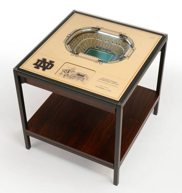 You The Fan Notre Dame Fighting Irish 25-Layer StadiumViews Lighted End Table