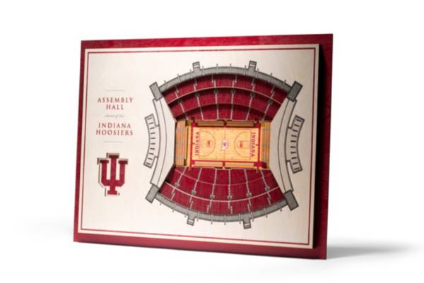 You the Fan Indiana Hoosiers 5-Layer StadiumViews 3D Wall Art