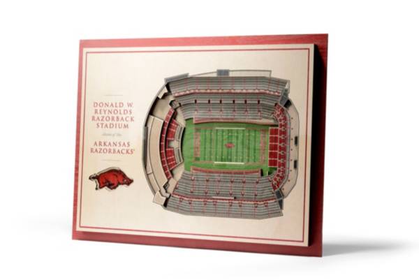 You the Fan Arkansas Razorbacks 5-Layer StadiumViews 3D Wall Art