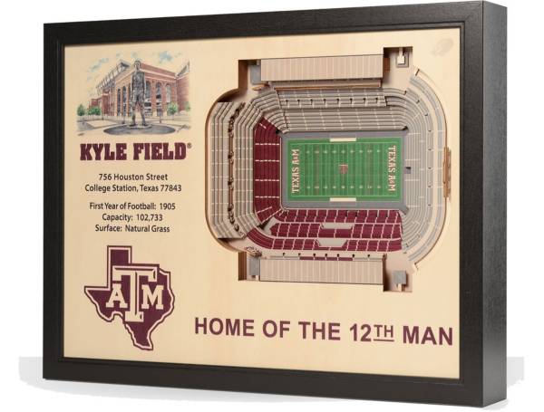 You the Fan Texas A&M Aggies 25-Layer StadiumViews 3D Wall Art