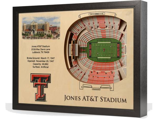 You the Fan Texas Tech Red Raiders 25-Layer StadiumViews 3D Wall Art