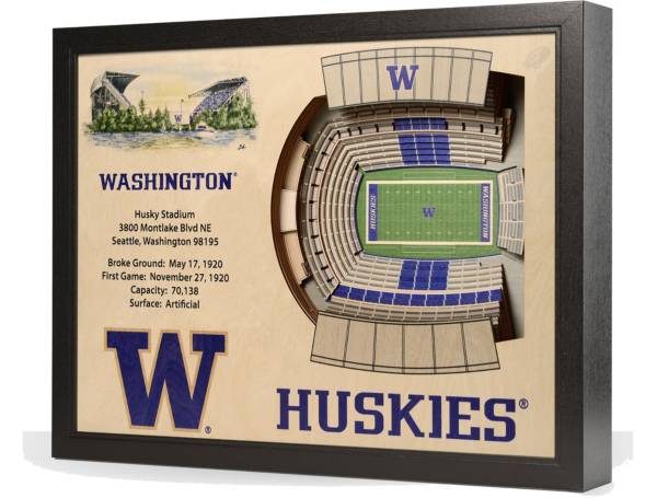 You the Fan Washington Huskies 25-Layer StadiumViews 3D Wall Art