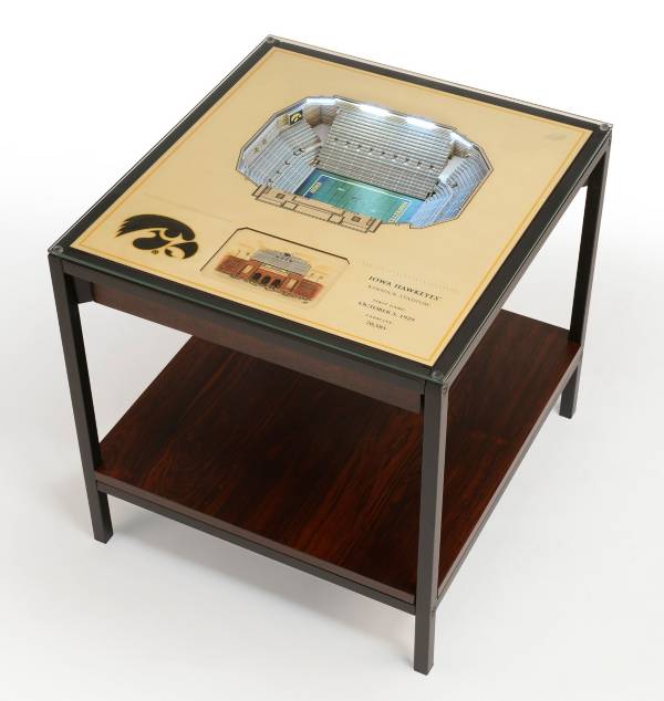 You The Fan Iowa Hawkeyes 25-Layer StadiumViews Lighted End Table