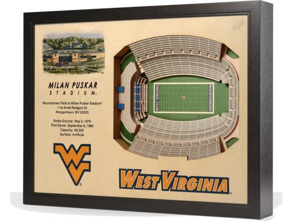 You the Fan West Virginia Mountaineers 25-Layer StadiumViews 3D Wall Art